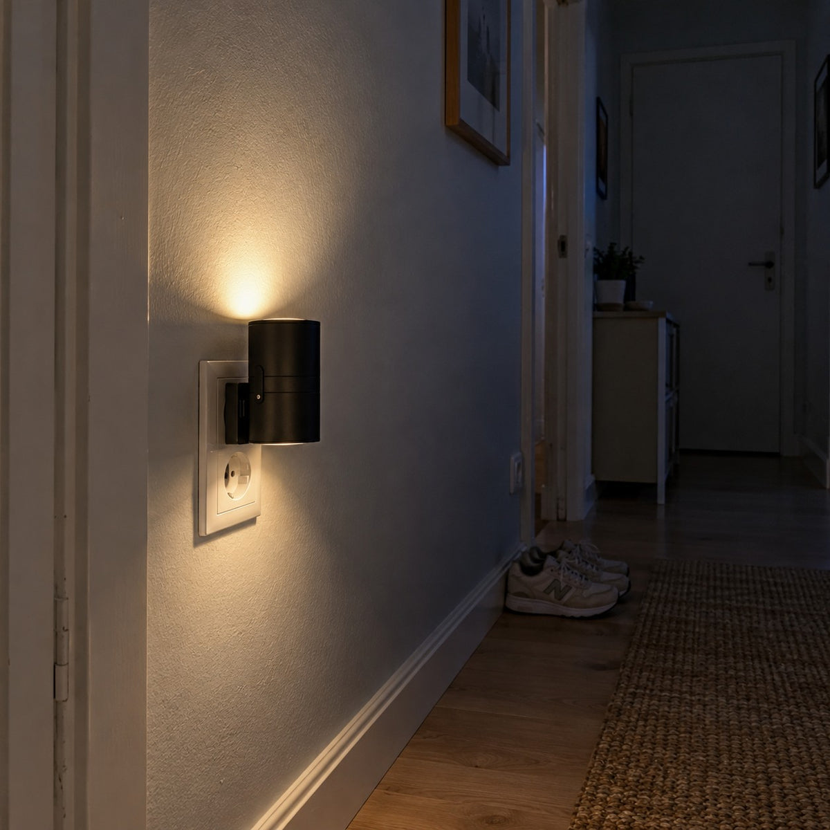 Smart LED-vägglampa med ljussensor